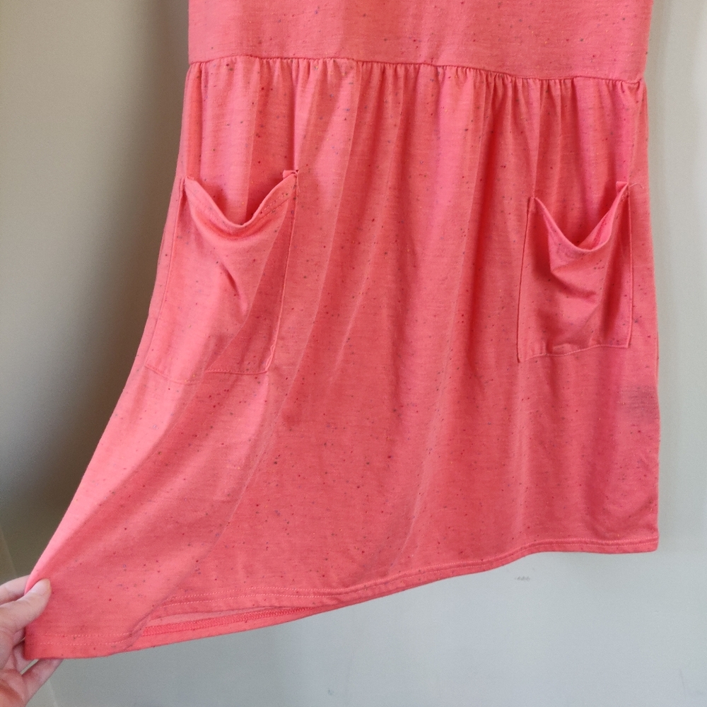 QED London Pink T-Shirt Minidress with Pockets Small - Picture 5 of 10